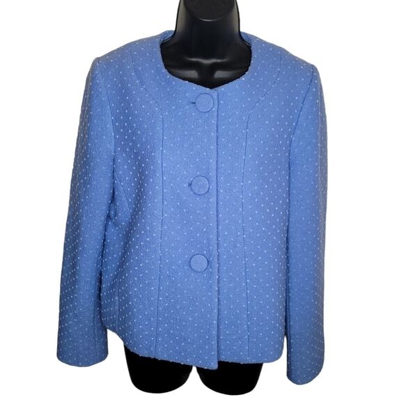 Pendleton Nwot polka dot merino wool blazer jacket size Medium - Picture 1 of 6